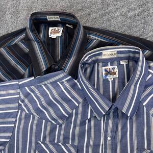 [Lot‎ of 2]Ely Cattleman Big Man Western Pearl Snap Shirt Men's 3XL *Read